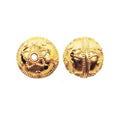 18K Gold Overlay Over Copper handcrafted Indian filigree dome beads for wholesale jewelry making