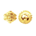 18K Gold Overlay over Copper handcrafted Indian round granulated bead for wholesale jewelry making