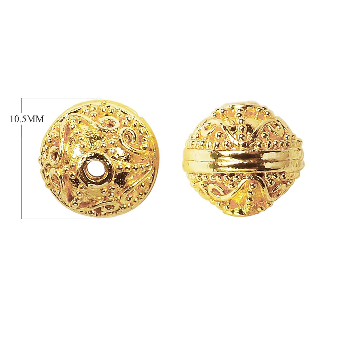 BG-123 18K Gold Overlay Bali Bead Beads Bali Designs Inc 
