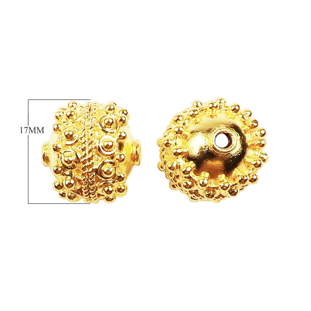 BG-148 18K Gold Overlay Bali Bead Beads Bali Designs Inc 