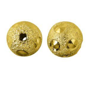 BG-169 18K Gold Overlay Round Carved Bead Beads Bali Designs Inc 