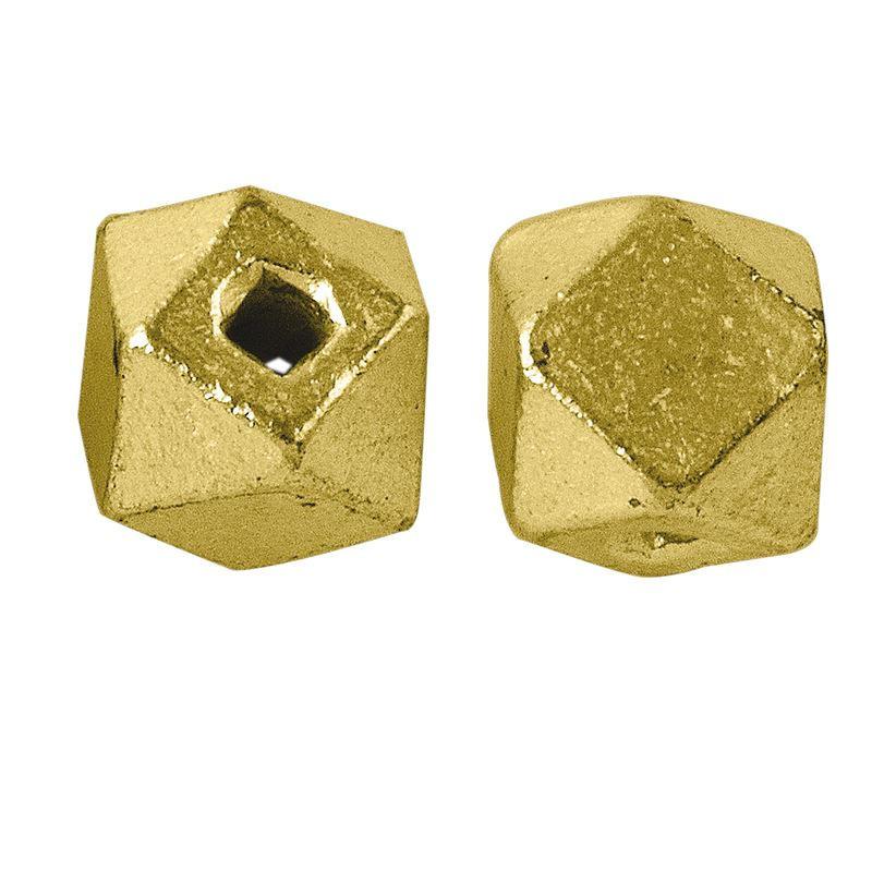 BG-184-2.5MM 18K Gold Overlay Dice Shape Spacers Bead Beads Bali Designs Inc 