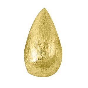 BG-195 18K Gold Overlay Pears Shape Brushed Bead Beads Bali Designs Inc 