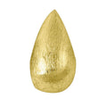 18K Gold Overlay Over Copper Brushed Teardrop Bead