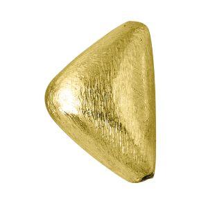 BG-201 18K Gold Overlay Long Triangle Shape Brushed Bead Beads Bali Designs Inc 