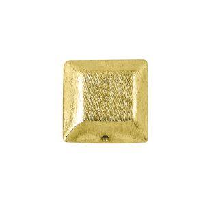 BG-203-10MM 18K Gold Overlay Square Shape Brushed Bead Beads Bali Designs Inc 