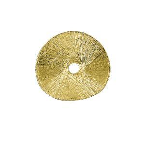 BG-216-12MM 18K Gold Overlay Round Shape Chip Bead Beads Bali Designs Inc 
