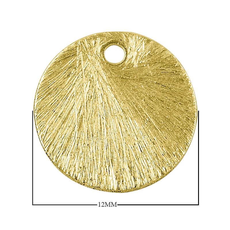 BG-217-12MM 18K Gold Overlay Round Shape Chip Bead Beads Bali Designs Inc 