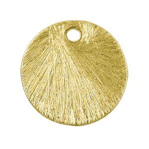 Textured chip bead with 18K gold overlay over copper handcrafted in India for wholesale jewelry making