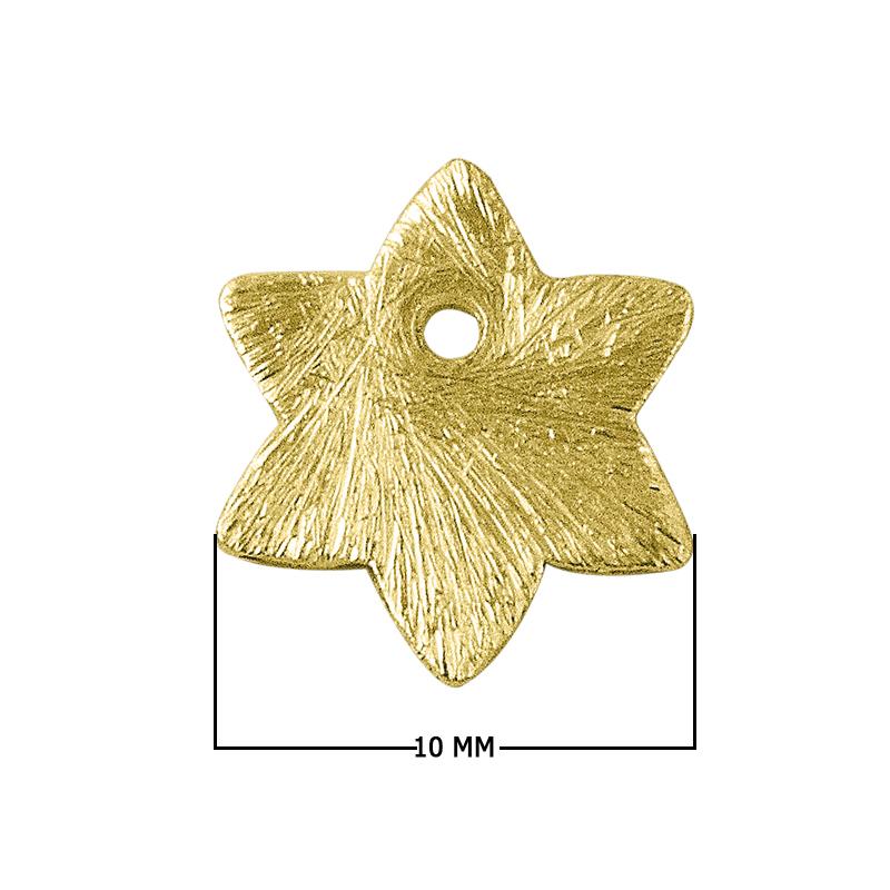 BG-219-10MM 18K Gold Overlay Star Shape Chip Bead Beads Bali Designs Inc 