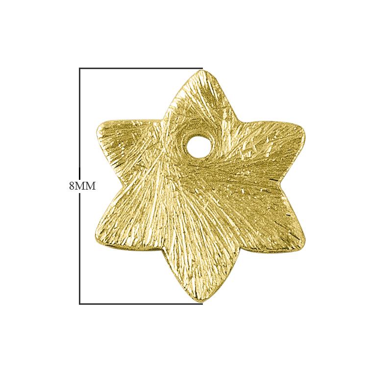BG-219-8MM 18K Gold Overlay Star Shape Chip Bead Beads Bali Designs Inc 