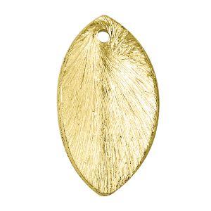 BG-221 18K Gold Overlay Oval Leaf Shape Chip Bead Beads Bali Designs Inc 