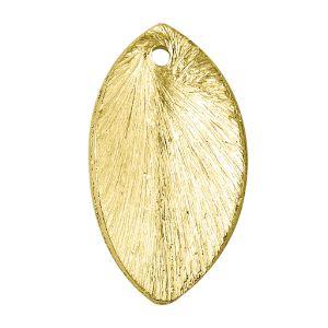 18K gold overlay leaf shape chip bead handcrafted in India with textured finish for wholesale jewelry production