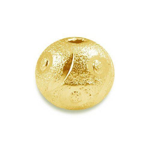 BG-226 18K Gold Overlay Round Carved Bead Beads Bali Designs Inc 