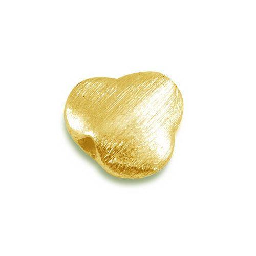 18K gold overlay 3D club shape brushed bead handcrafted in India for wholesale jewelry making