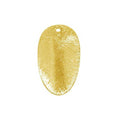 18K gold overlay long oval shape brushed bead handcrafted in India for wholesale jewelry making