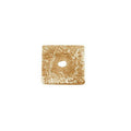 18K gold overlay flat square shape brushed bead handcrafted in India for wholesale jewelry making