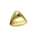 Handcrafted triangle shape brushed bead with 18K Gold Overlay Over Copper from India