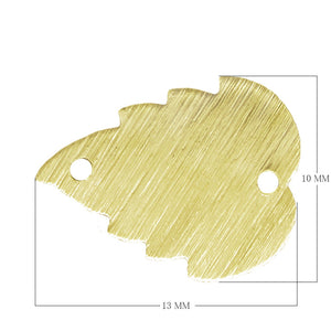 Handcrafted leaf chip bead with 18K Gold Overlay Over Copper from India