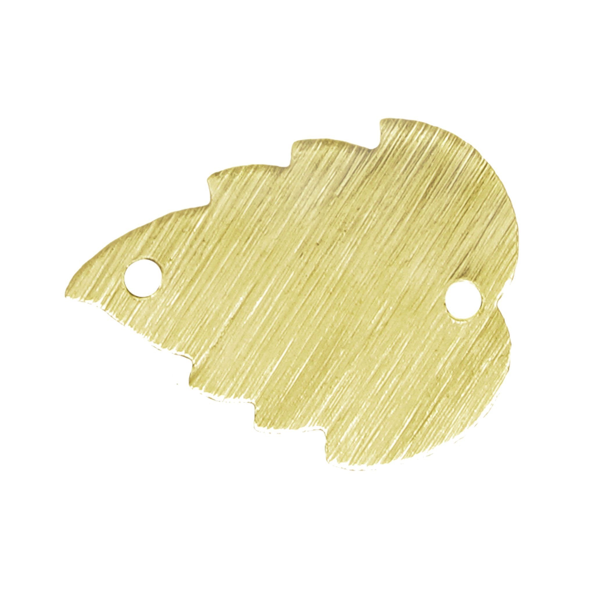 Handcrafted leaf chip bead with 18K Gold Overlay Over Copper from India