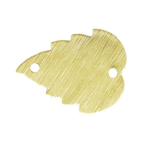 Handcrafted leaf chip bead with 18K Gold Overlay Over Copper from India