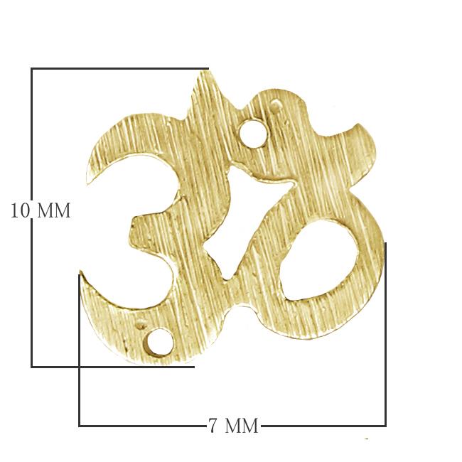 Handcrafted om shape chip bead with 18K Gold Overlay Over Copper from India