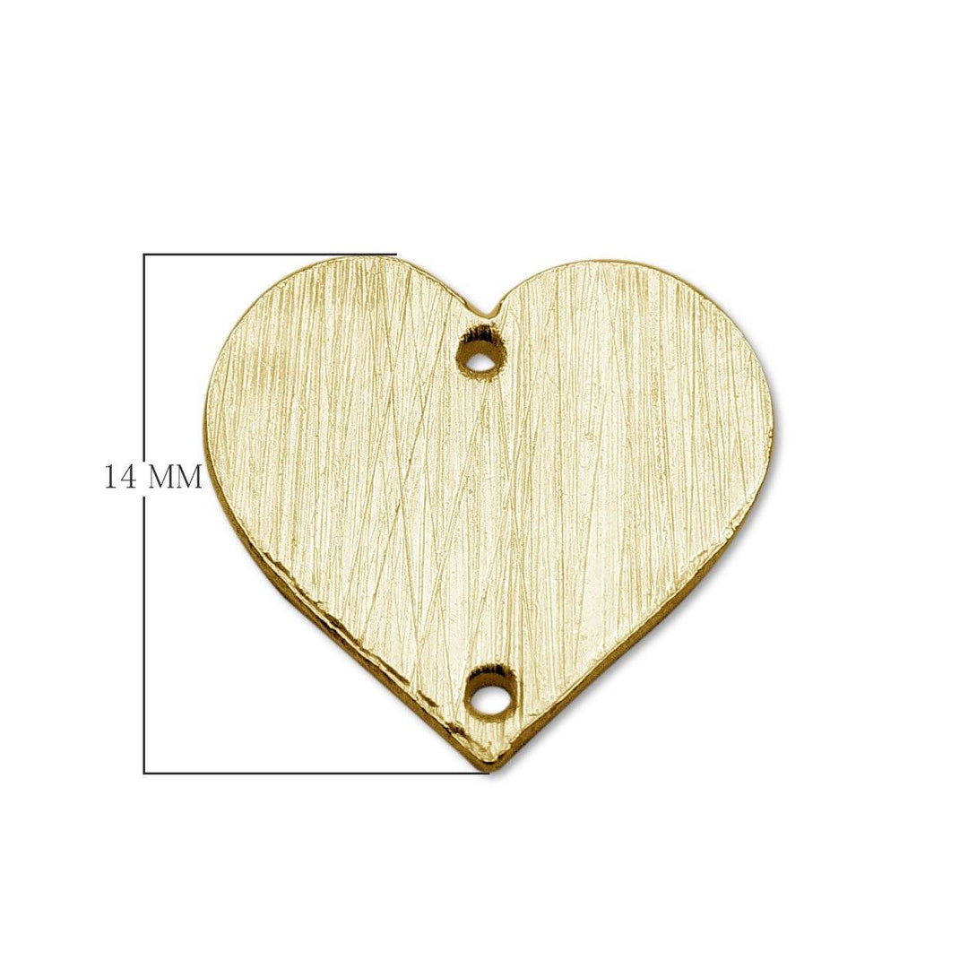 BG-268 18K Gold Overlay Heart Shape Chip Bead Beads Bali Designs Inc 