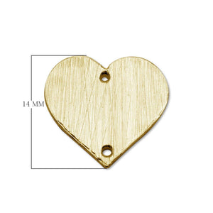 Handcrafted heart shape chip bead with 18K Gold Overlay Over Copper from India