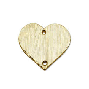 Handcrafted heart shape chip bead with 18K Gold Overlay Over Copper from India