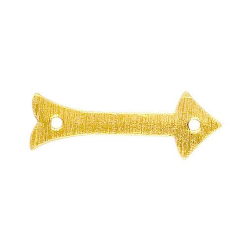 Handcrafted arrow shape chip bead with 18K Gold Overlay Over Copper from India