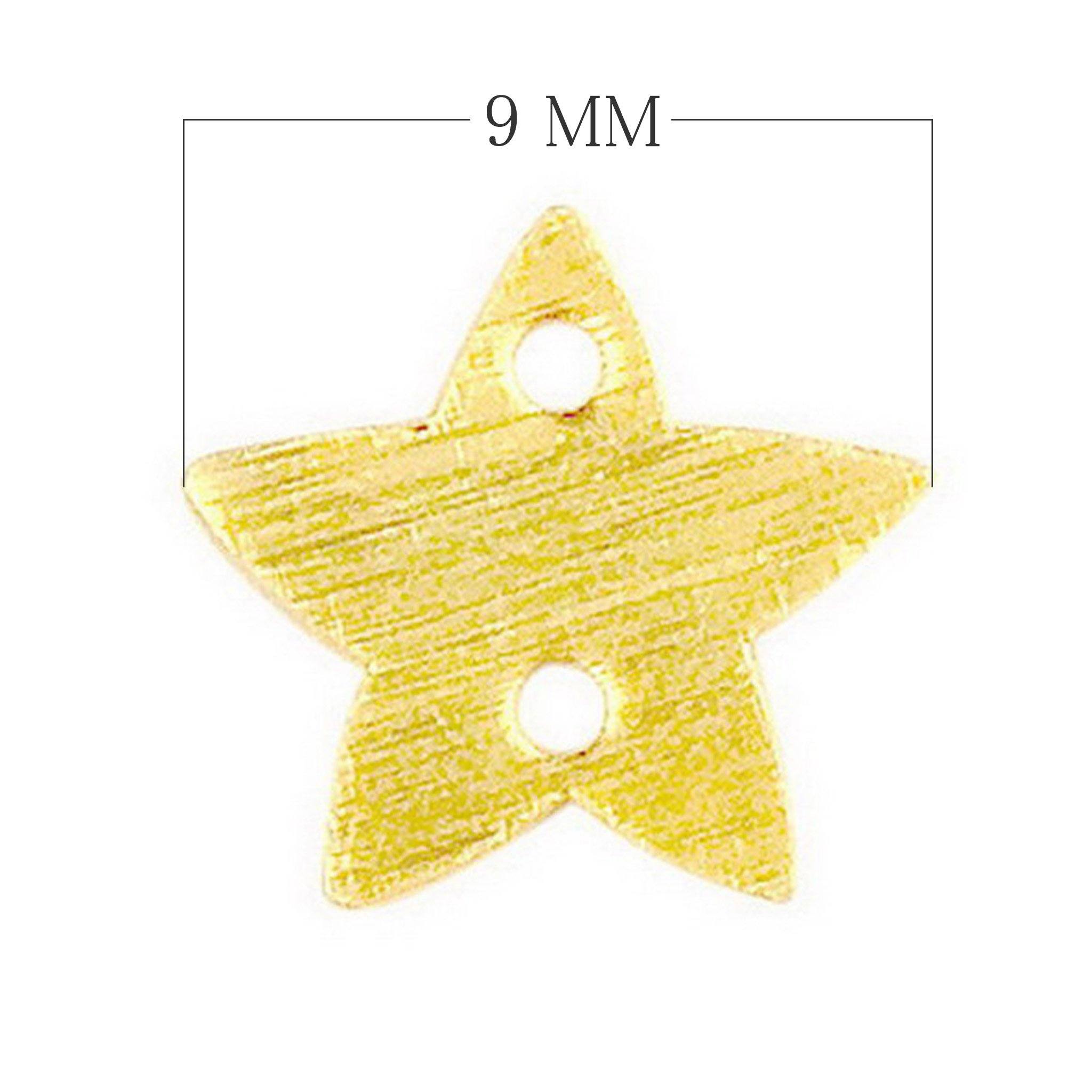 Handcrafted star shape chip bead with 18K Gold Overlay Over Copper from India
