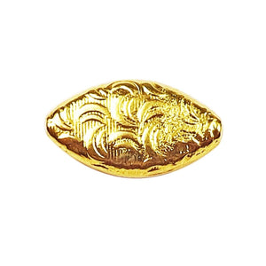 Handcrafted motif bead with 18K Gold Overlay Over Copper from India