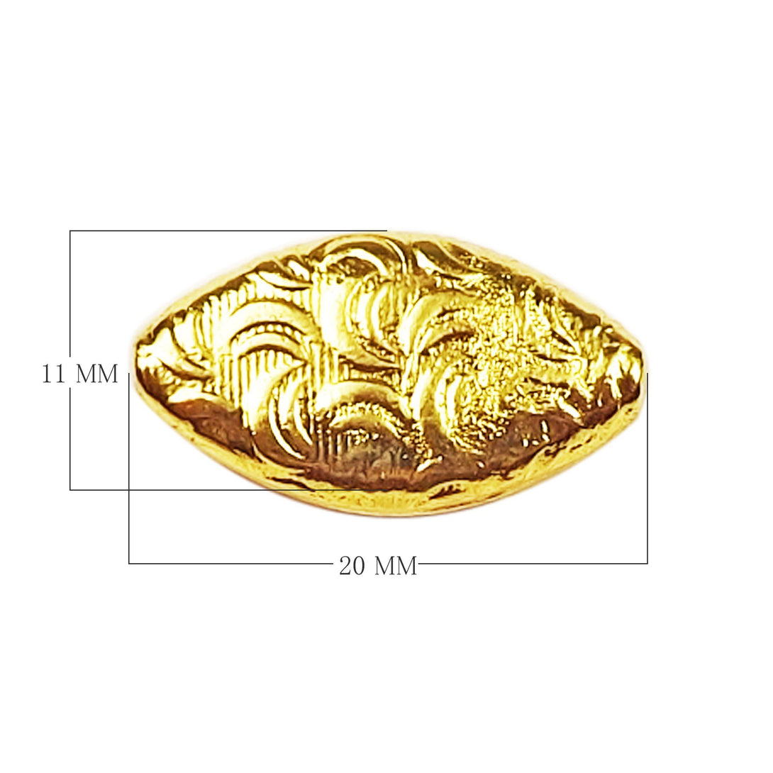 BG-289 18K Gold Overlay Motif Bead Beads Bali Designs Inc 