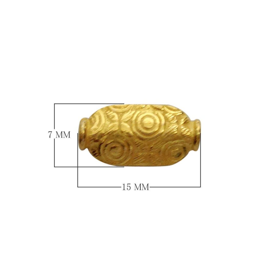 BG-313 18K Gold Overlay Motif Bead Beads Bali Designs Inc 