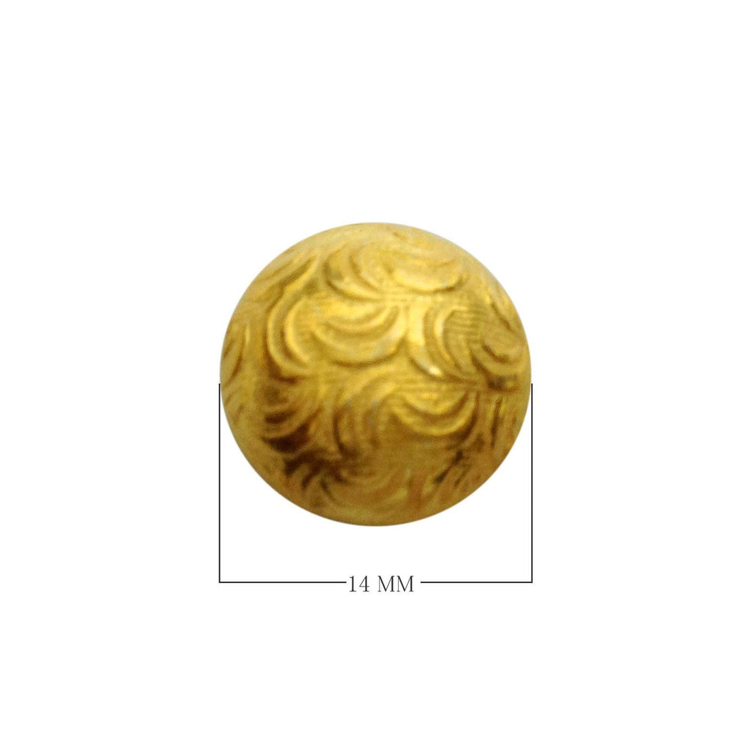 BG-317 18K Gold Overlay Motif Bead Beads Bali Designs Inc 