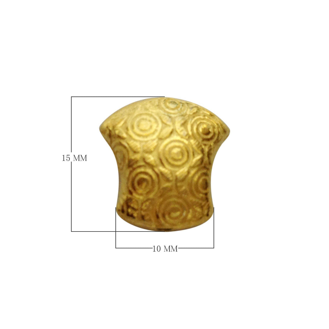 BG-319 18K Gold Overlay Motif Bead Beads Bali Designs Inc 