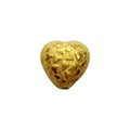Handcrafted heart-shaped engraved bead made from 18K Gold Overlay Over Copper in India for wholesale jewelry manufacturing.