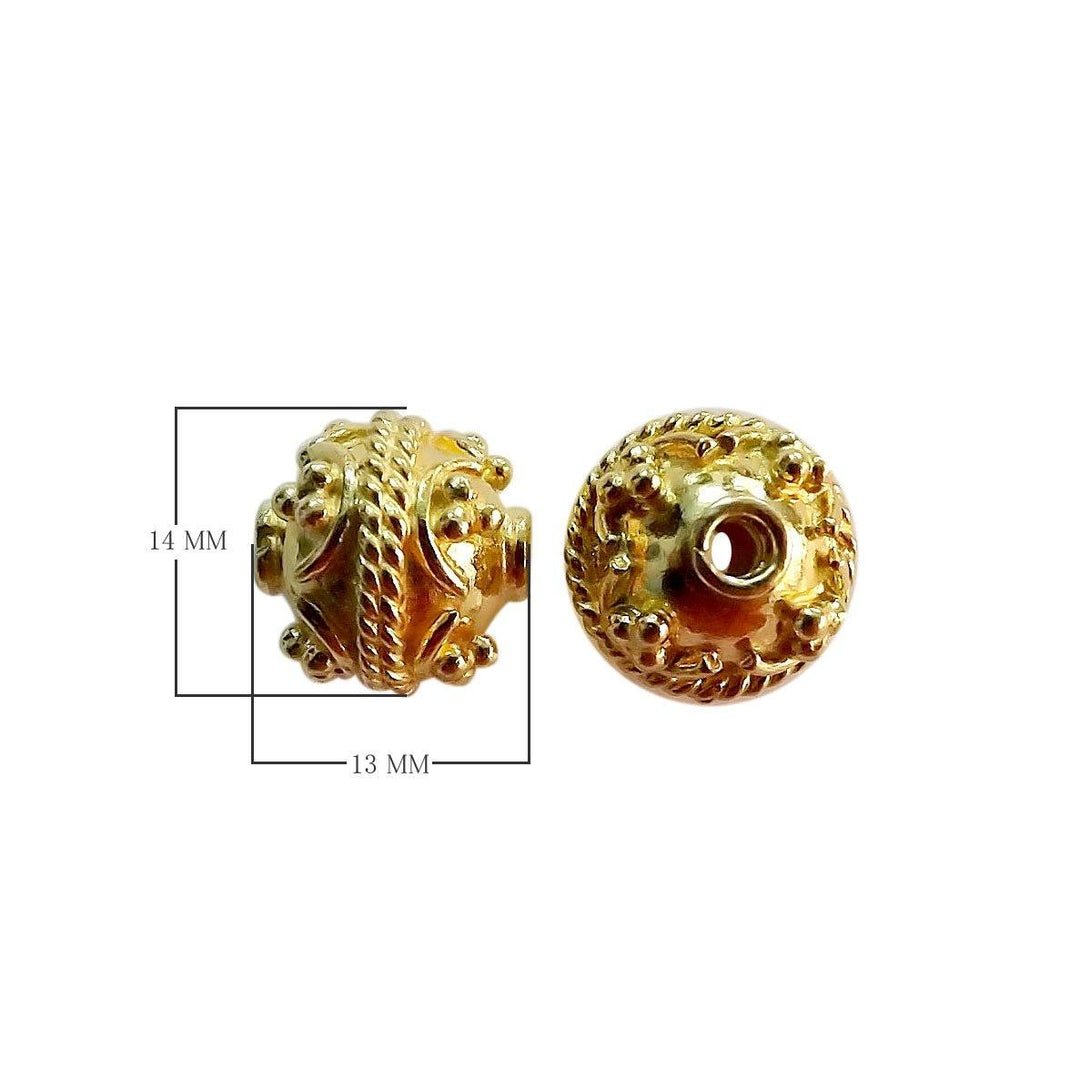 BG-341 18K Gold Overlay Bali Bead Beads Bali Designs Inc 