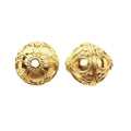 18K Gold Overlay over Copper ornamental round bead handcrafted in India for wholesale jewelry making
