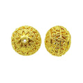 18K Gold Overlay round beaded spacer bead over copper handcrafted in India for wholesale jewelry making