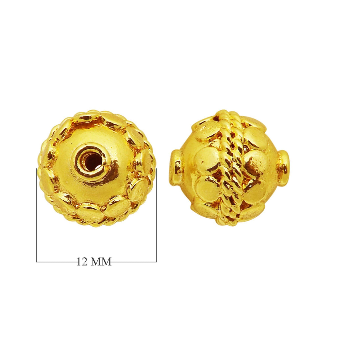 BG-370 18K Gold Overlay Bali Bead Beads Bali Designs Inc 