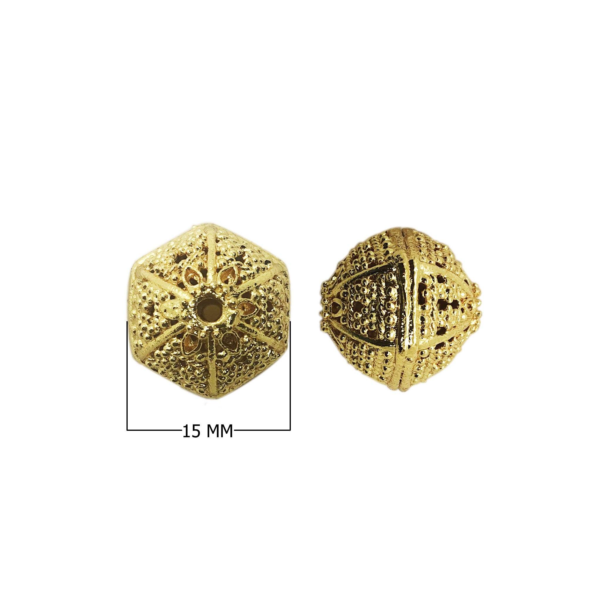 BG-376 18K Gold Overlay Bali Bead Beads Bali Designs Inc 