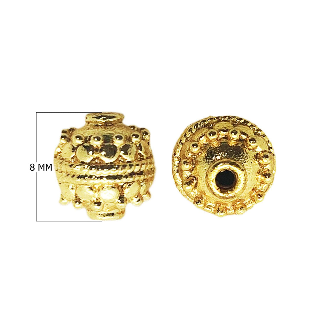 BG-377 18K Gold Overlay Bali Bead Beads Bali Designs Inc 