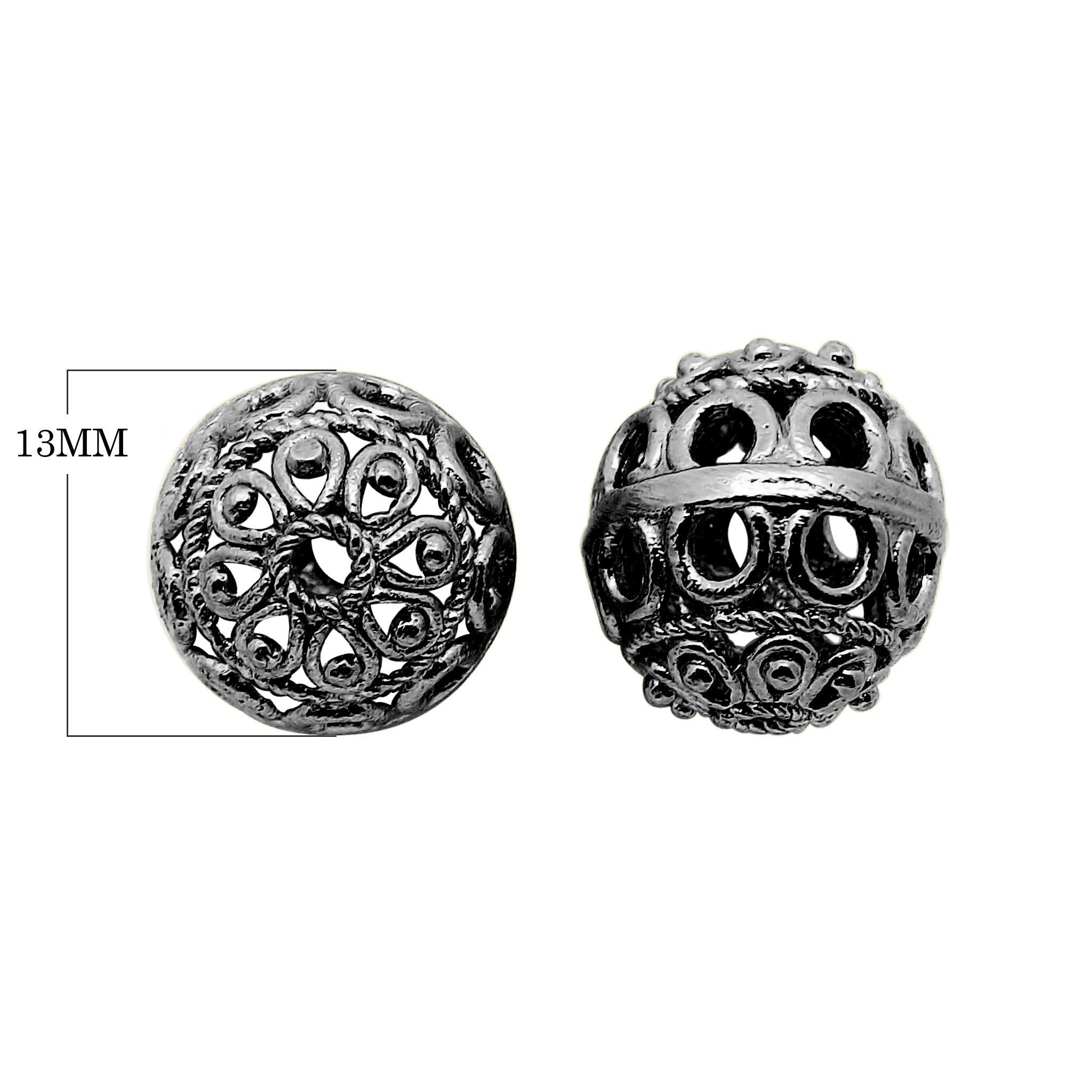 BR-100 Black Rhodium Overlay Bali Bead Beads Bali Designs Inc 