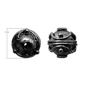 BR-114 Black Rhodium Overlay Bali Bead Beads Bali Designs Inc 