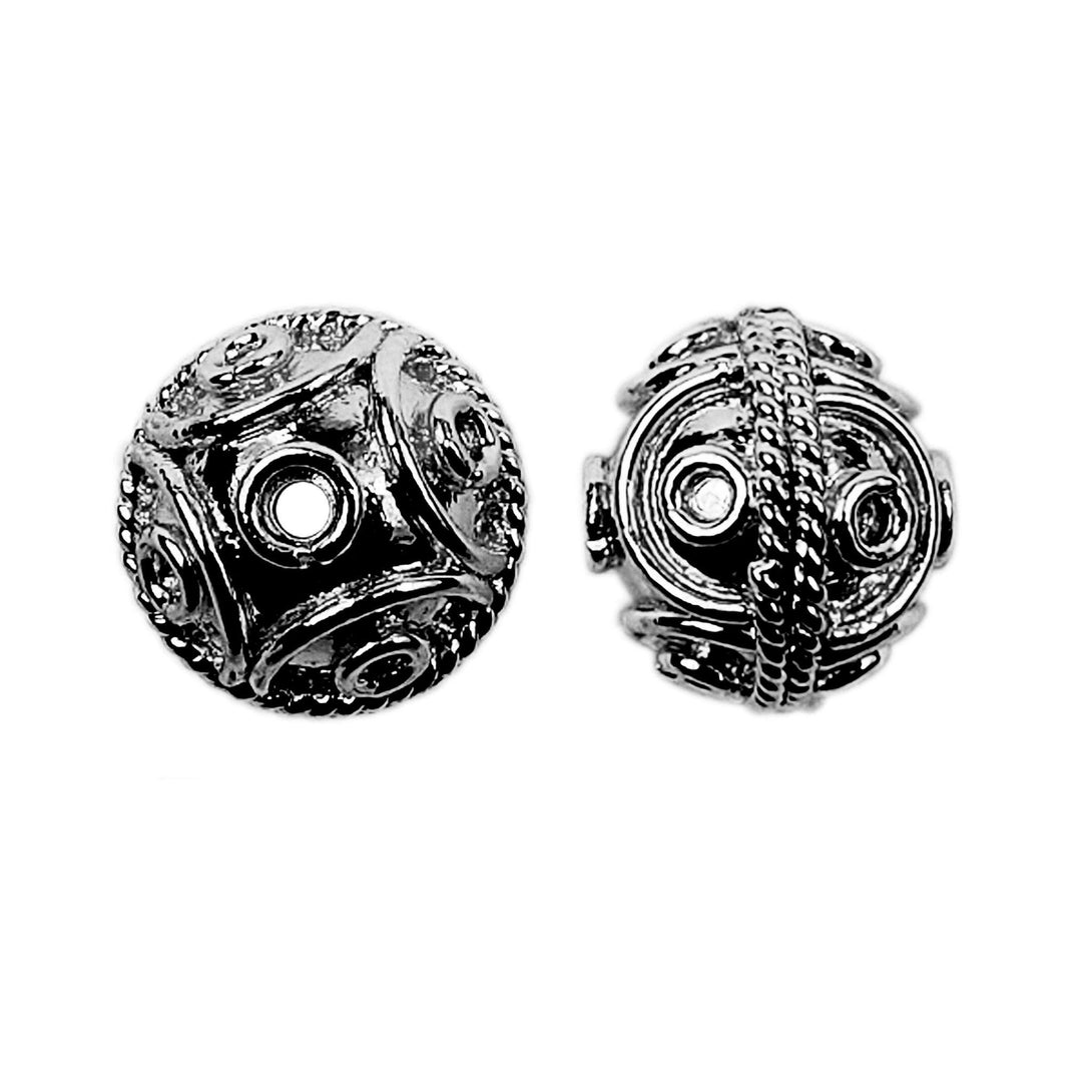 BR-118 Black Rhodium Overlay Bali Bead Beads Bali Designs Inc 