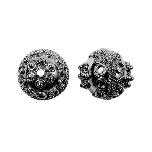 BR-134 Black Rhodium Overlay Bali Bead Beads Bali Designs Inc 
