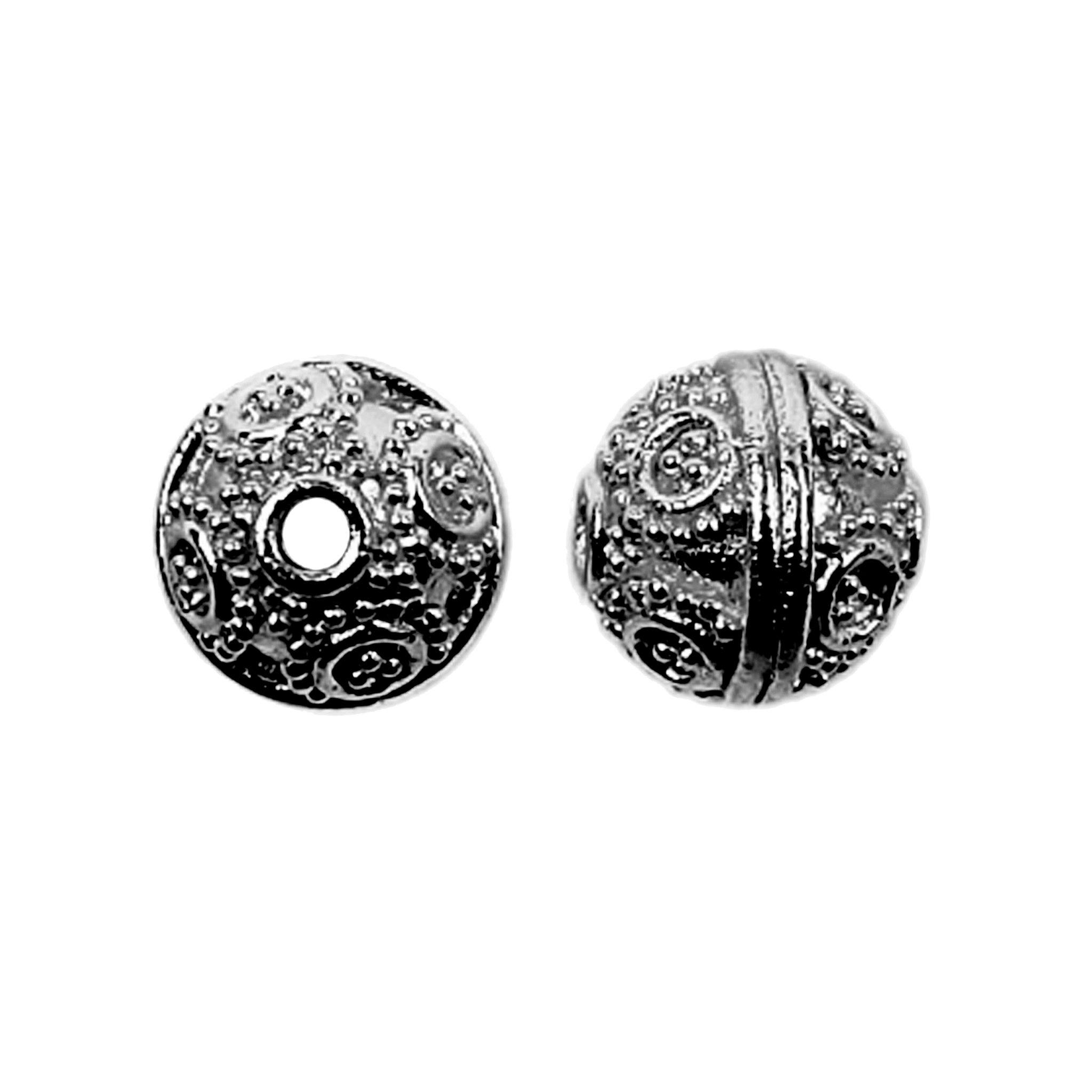 BR-138 Black Rhodium Overlay Bali Bead Beads Bali Designs Inc 