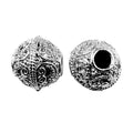 Black rhodium overlay handcrafted bead with antique finish made in India for wholesale jewelry making
