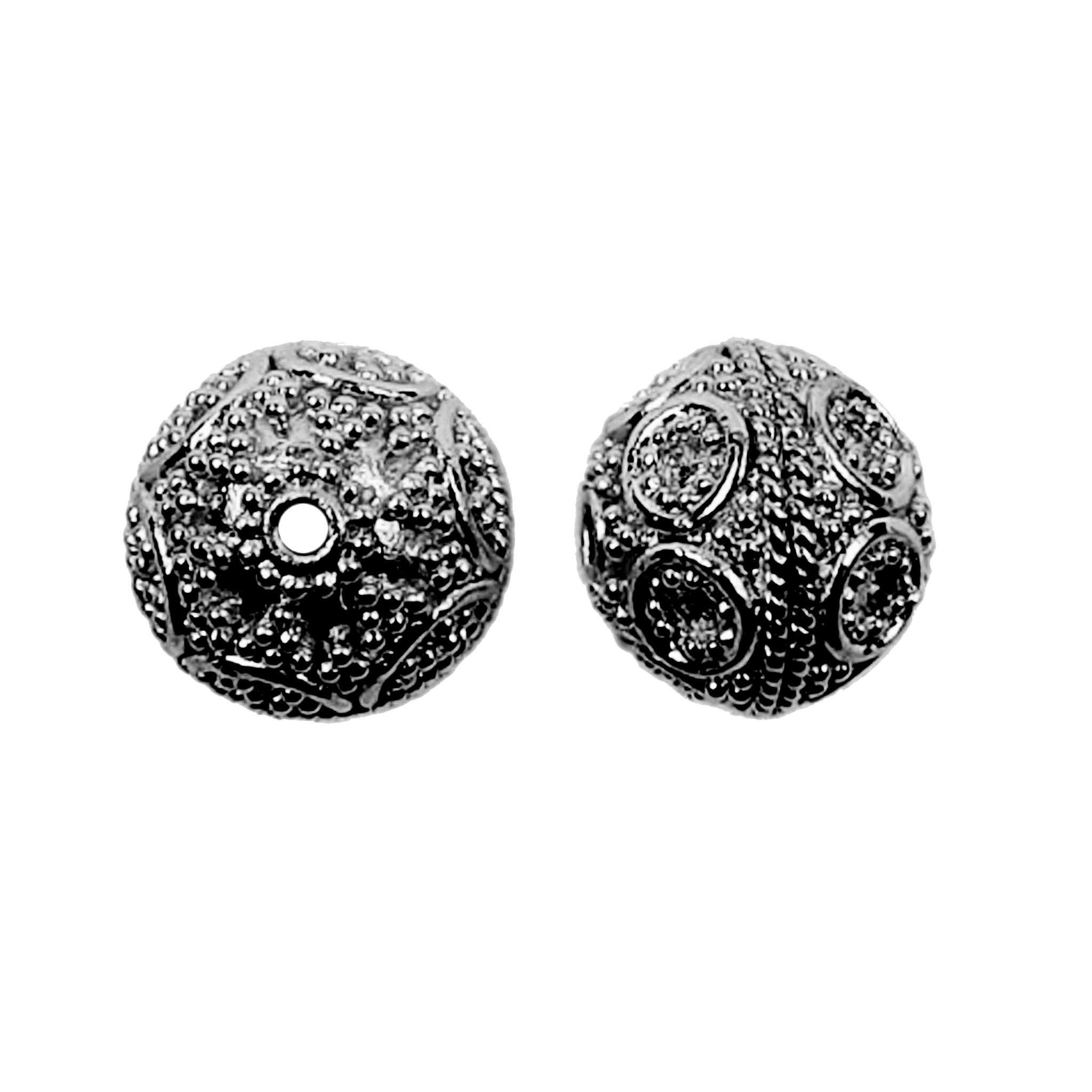 BR-141 Black Rhodium Overlay Bali Bead Beads Bali Designs Inc 